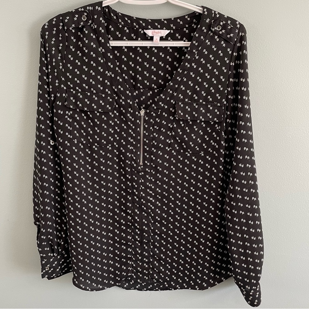 Candie's Sheer Black Blouse